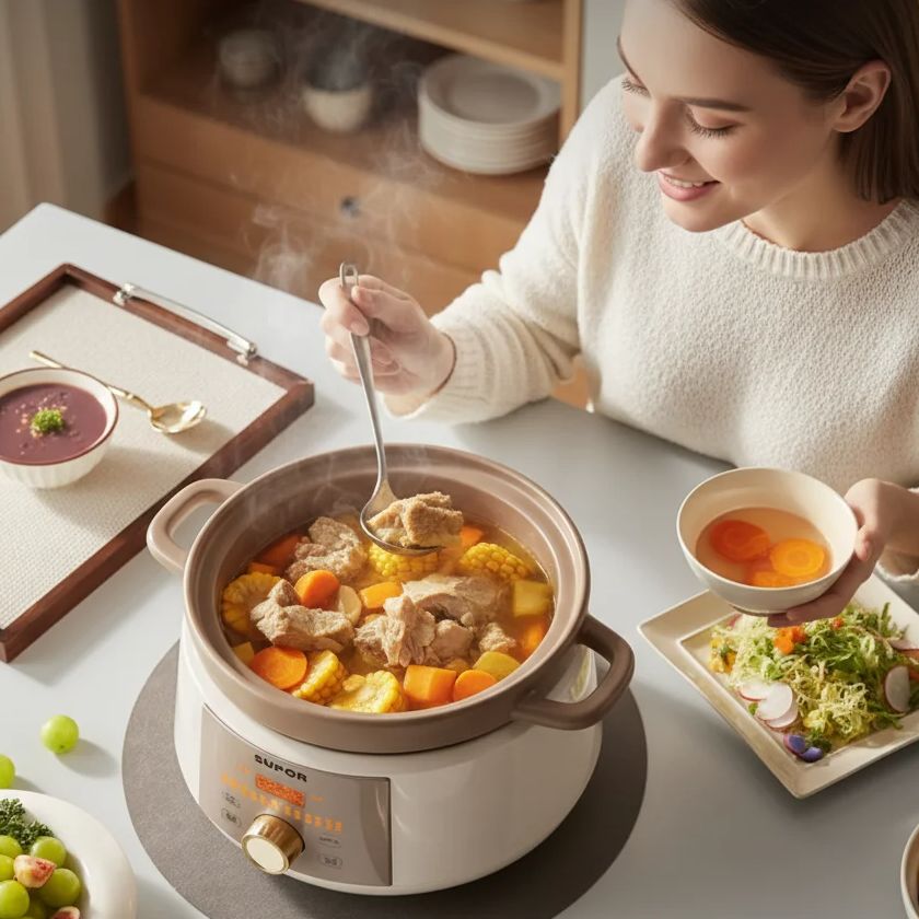 Kitchen Appliances In - 4L Ceramic Household Electric Slow Cooker