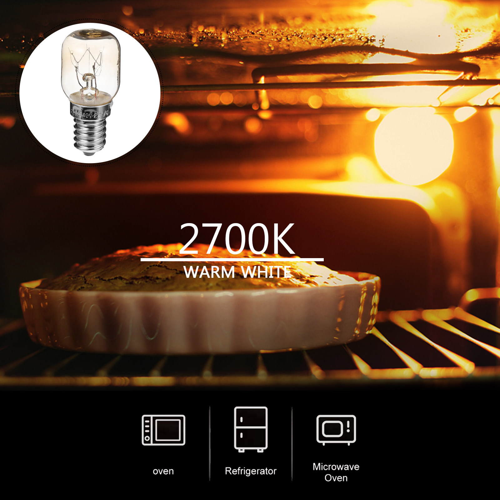 4Pcs Oven Lamp Bulb Heat-Resis - огляд і ціна Microwave Oven