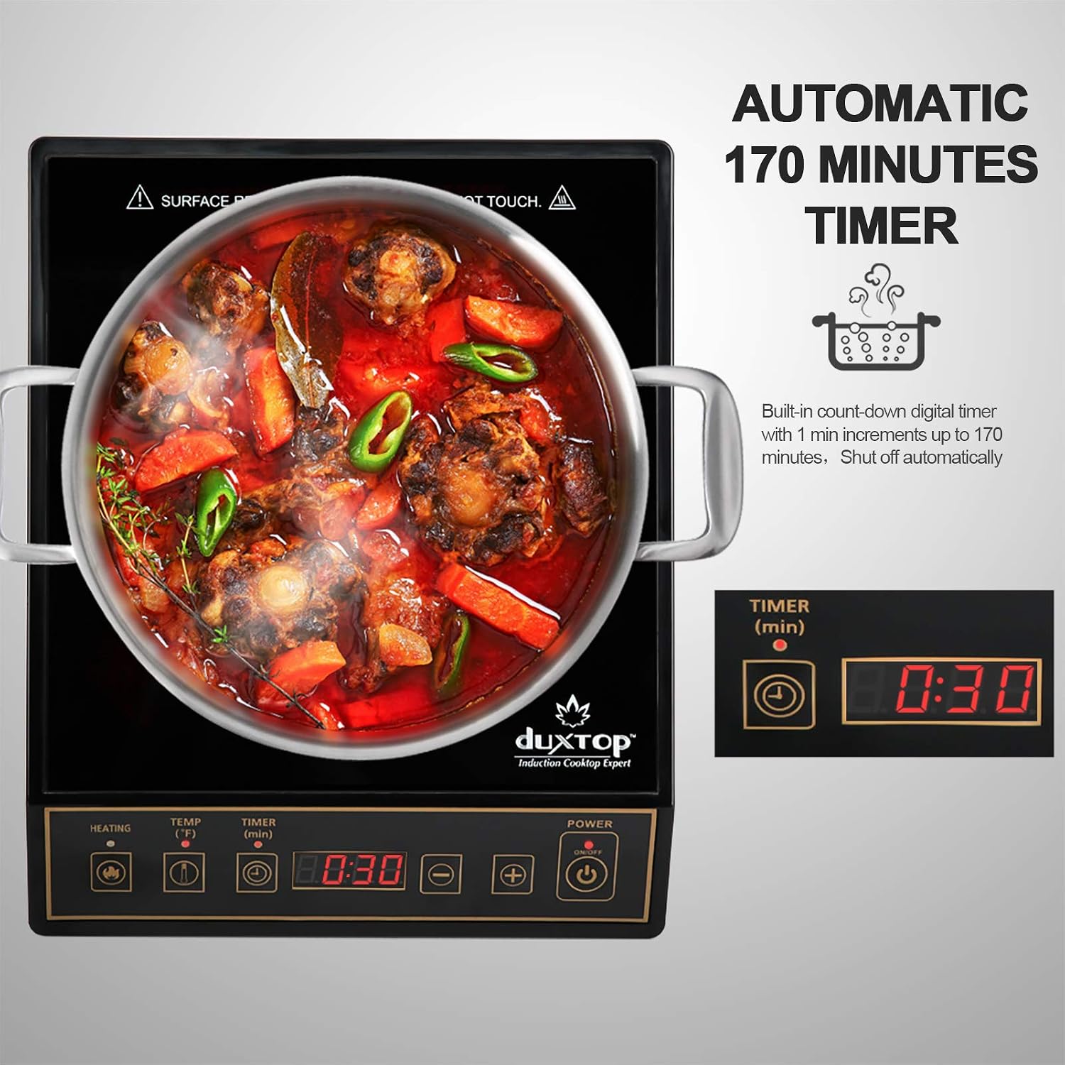 1800W Portable Induction Cookt - огляд і ціна Induction Cooktop Portable